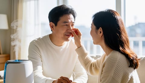 코 안쪽에 물혹 같은 게 만져진다는 말을 들었어요, 환절기엔 이렇게
