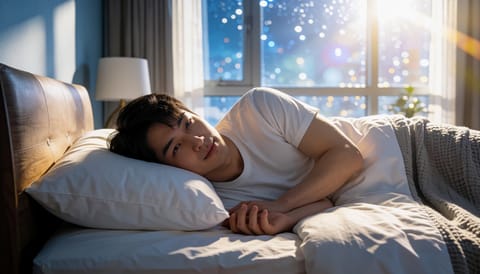 밤에 누우면 코가 반대쪽으로 옮겨가며 막혀요, 베개 높이부터 바꿔보세요