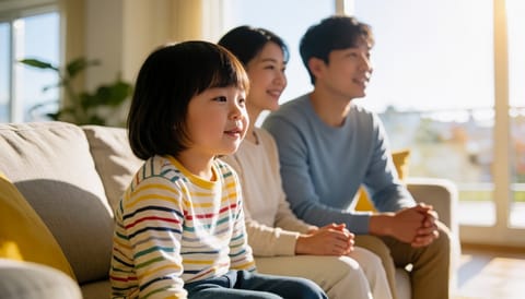 아이가 TV 볼 때마다 고개를 한쪽으로 기울여요, 검사로 보는 이유