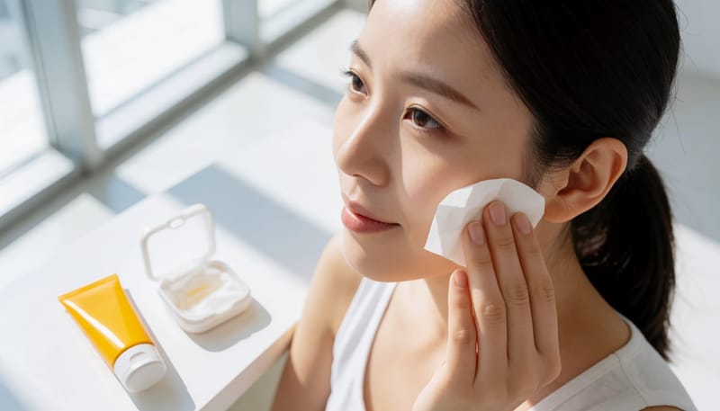 피지와 자외선 요인을 보여주는 모공 클로즈업