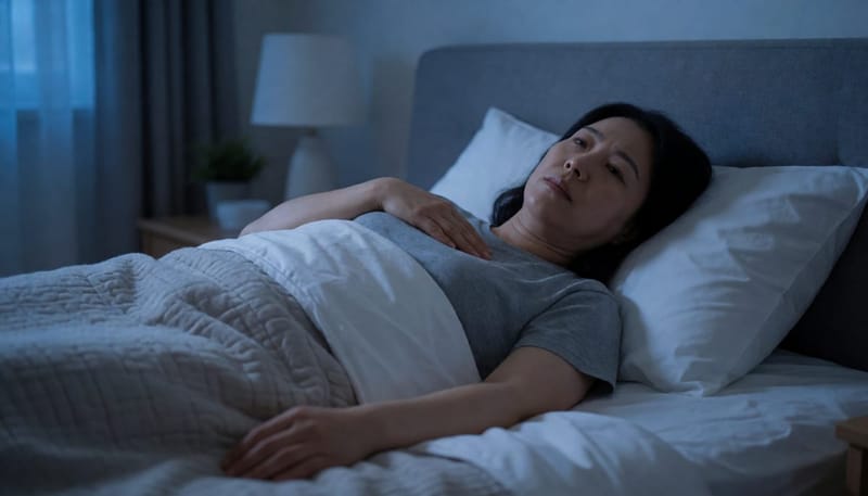 손바닥 다한증이 수면과 심장 부담으로 이어지는 모습