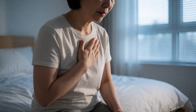 며칠이 지나도 회복되지 않아 불편함을 느끼는 여성