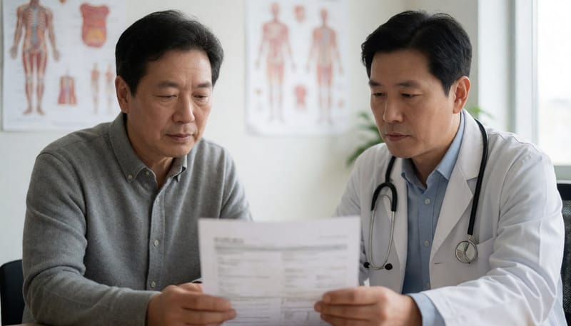 환절기 건강검진 결과지 앞에서, 로수바미브정 복합요법이 필요한 순간