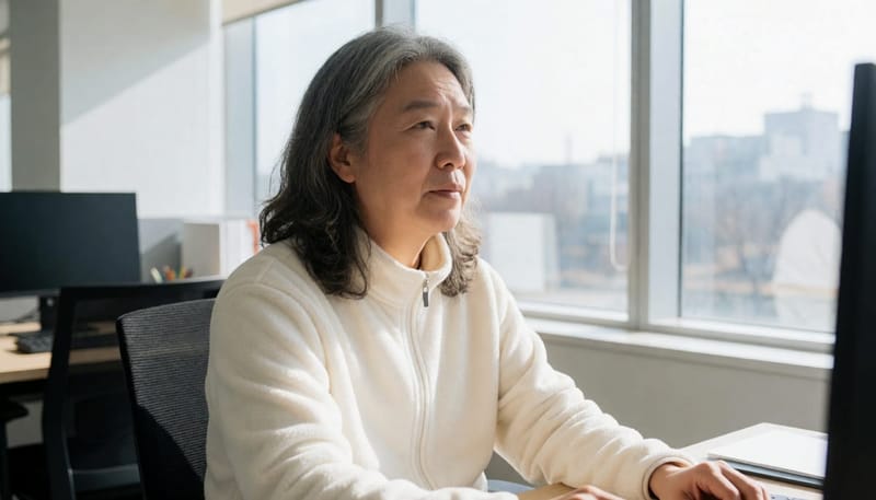 장시간 같은 자세로 컴퓨터 작업을 하면 어깨 주변 근육 불균형이 쌓이기 쉽습니다.