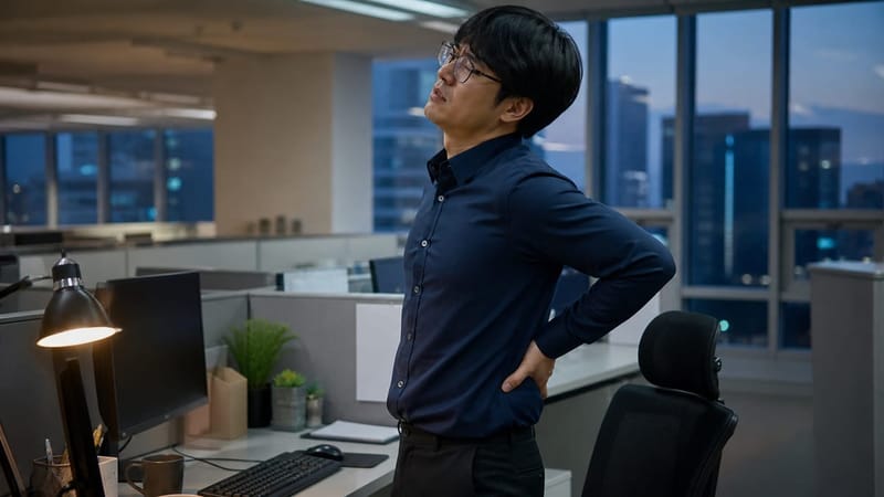장시간 앉아 있다 일어날 때 허리가 뻐근하다면 근육 긴장의 신호일 수 있습니다
