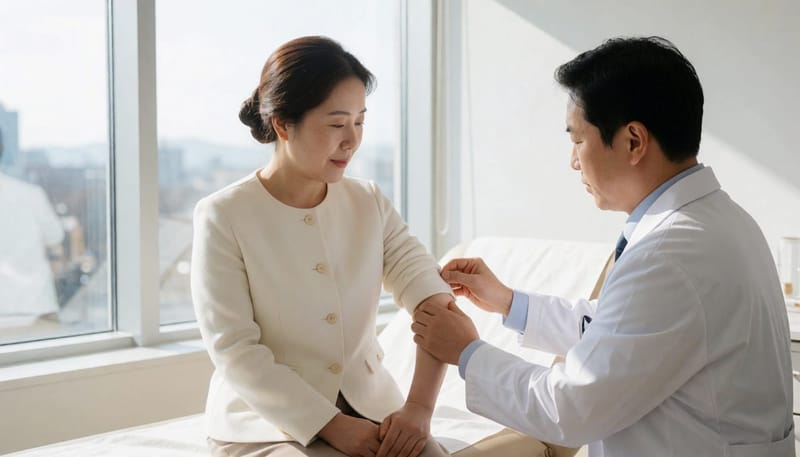 지방종은 대부분 손으로 눌러보는 촉진만으로 진단할 수 있습니다.