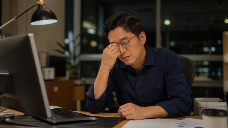 불규칙한 수면과 누적된 과로는 컨디션 저하의 대표적인 배경입니다.
