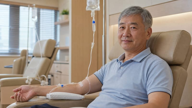 정맥주사는 짧은 시간 안에 수분과 영양을 공급하는 방식입니다.