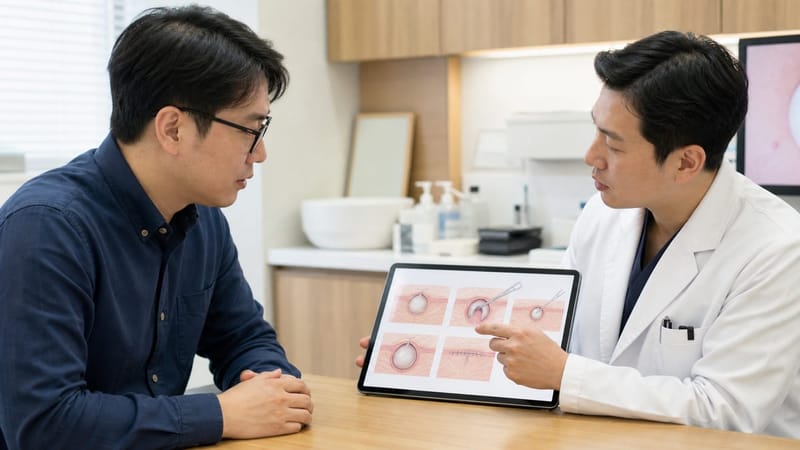 감염 여부와 위치에 따라 절개배농, 병변내 주사, 완전 절제 중 적합한 방법이 달라질 수 있습니다.