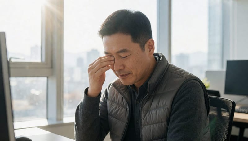 낮 동안 반복되는 졸음은 불면증의 대표적인 신호입니다.