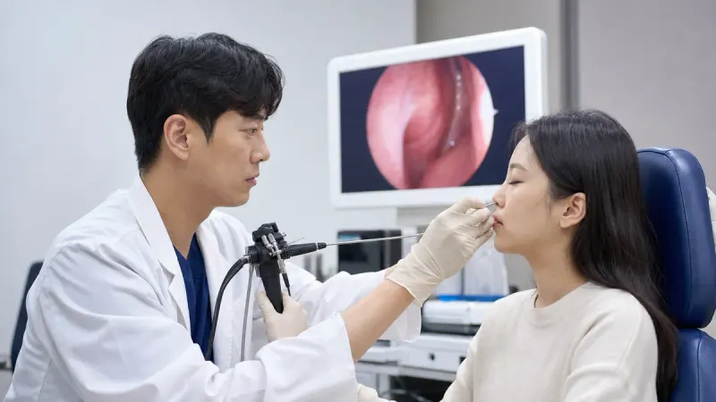 증상이 오래 지속된다면 비강 내시경으로 코 내부를 직접 확인하는 검사가 도움이 될 수 있습니다.