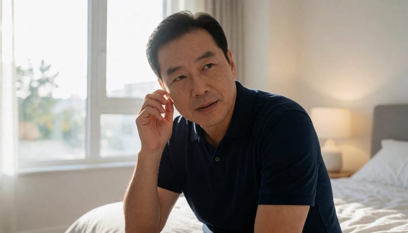 조용한 밤, 이명 소리가 유독 크게 느껴지는 순간입니다.