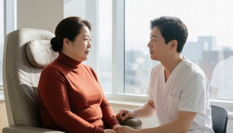 신속항원검사는 면봉으로 인두 뒤쪽을 짧게 긁어내는 방식으로 진행됩니다.
