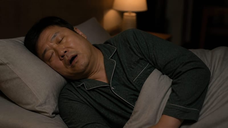 기도가 좁아지면 코골이와 무호흡이 함께 나타날 수 있습니다.