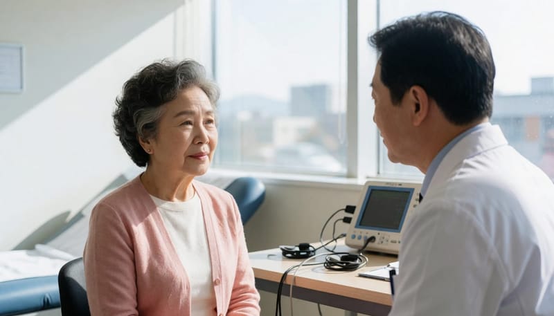 검사 당일에는 전극과 센서를 부착한 채 하룻밤 동안 수면 상태를 기록합니다.