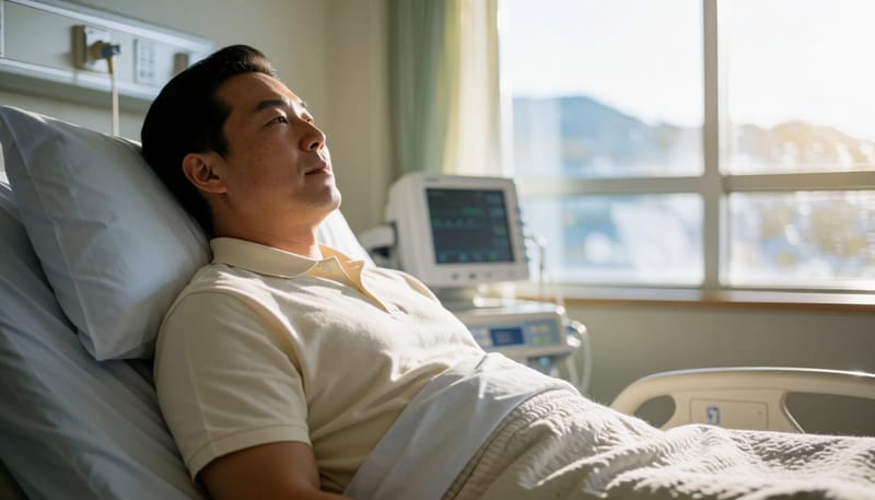 수면다원검사는 하룻밤 동안 뇌파와 호흡, 산소포화도 등을 함께 기록합니다