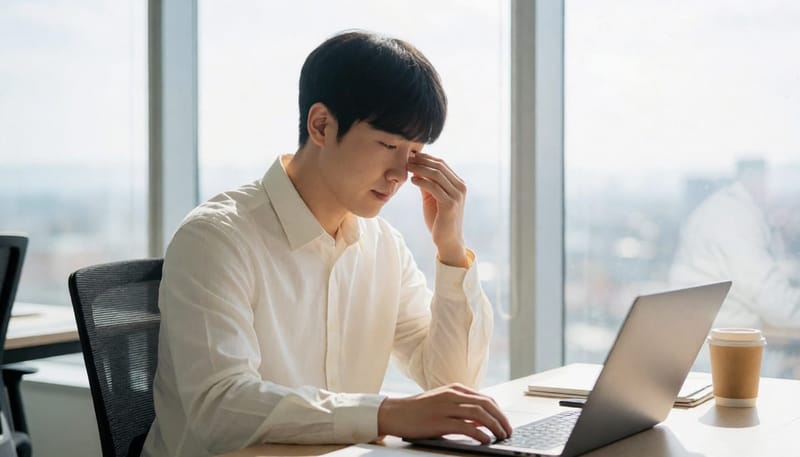 20~30대 직장인도 낮 동안의 졸음으로 수면무호흡증을 의심받을 수 있습니다.