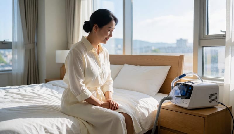 자동형 양압기는 호흡 상태에 맞춰 압력이 실시간으로 조정됩니다.