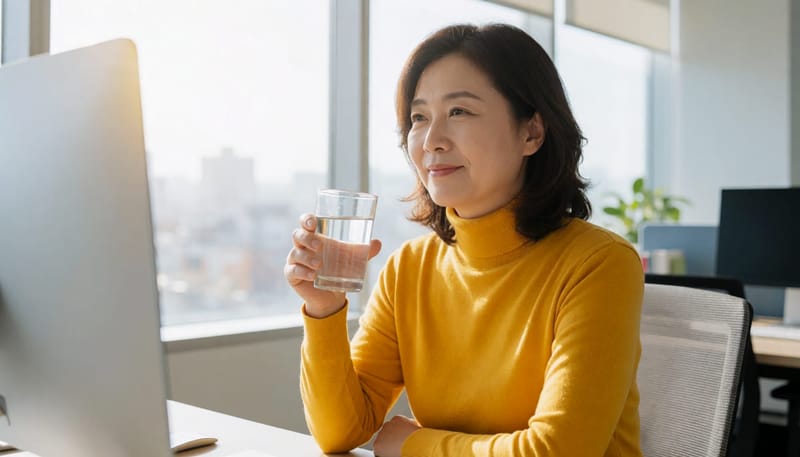 목이 칼칼해 물을 자주 찾게 되는 아침