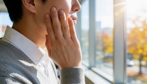 얼음 씹다가 이가 쩍 갈라진 것 같아요, 건조한 환절기 이유