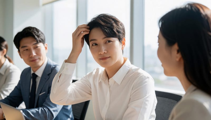 회의 중에도 나도 모르게 자꾸 머리카락을 뽑아서 숱이 비어 보여요