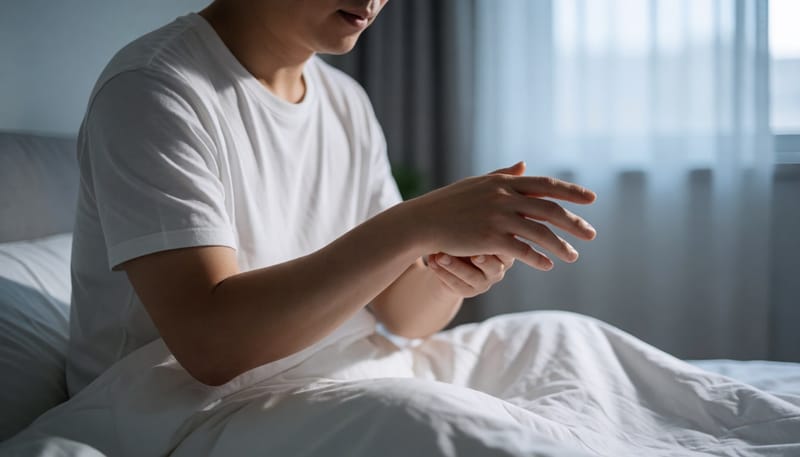 팔베개하고 자면 손이 저릿저릿해요, 20분이 위험 신호입니다