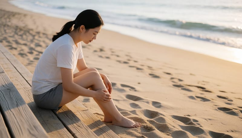 바닷가 다녀온 후 다리에 물집 잡히고 열이 나요, 방치는 금물