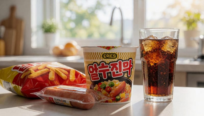라면, 가공육, 과자 등 초가공식품들