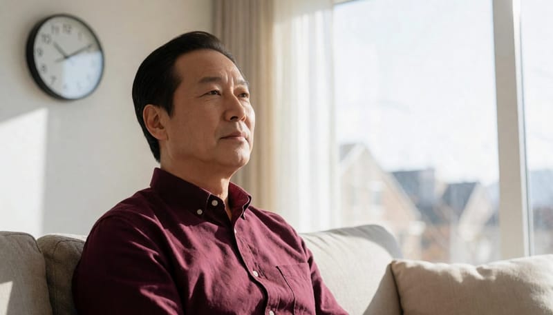 오후에 짧게 낮잠을 자는 남성의 모습
