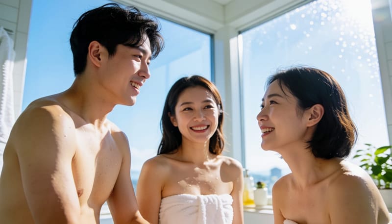 배꼽 안쪽에 단단하게 박힌 짙은 색 덩어리