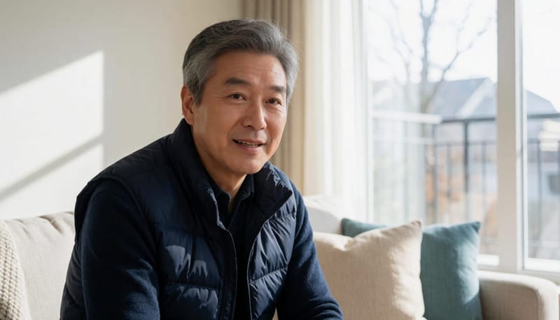 발목을 감싸쥐고 통증을 느끼는 남성