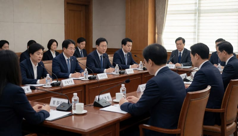 국가 원헬스 감염병통합관리 협의회 회의 모습을 담은 정부 회의실 사진