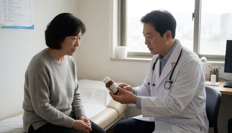병의원에서 금연치료제 처방 상담을 받는 모습