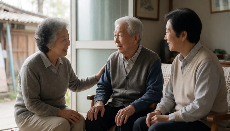지역 취약계층 어르신을 돌보는 고령 참여자의 모습