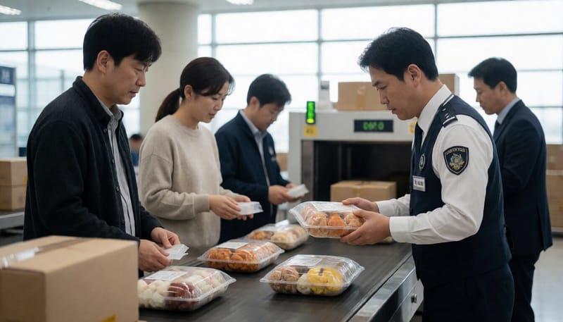 해외직구로 반입된 식품을 검사하는 통관 현장