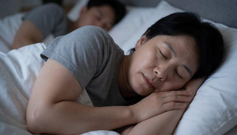 깊은 잠에 든 한국인 성인의 모습