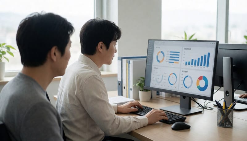 컴퓨터로 보건의료 데이터를 분석하는 실무자
