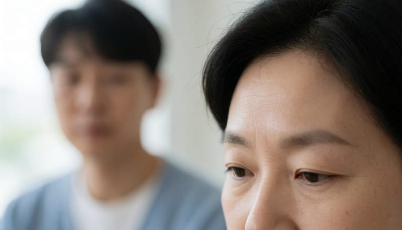 이마 피부의 모공과 결을 가까이서 찍은 사진