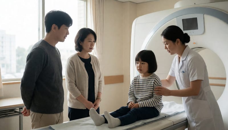 핵의학 검사를 준비하는 병원 영상의학실 모습