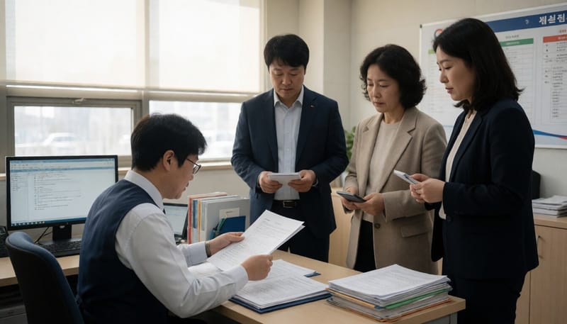 식약처 민원 업무를 처리하는 사무실 내부 모습