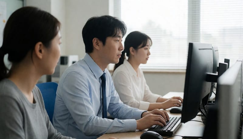 스트레스로 겨드랑이 부위 땀이 배어 나온 직장인의 셔츠