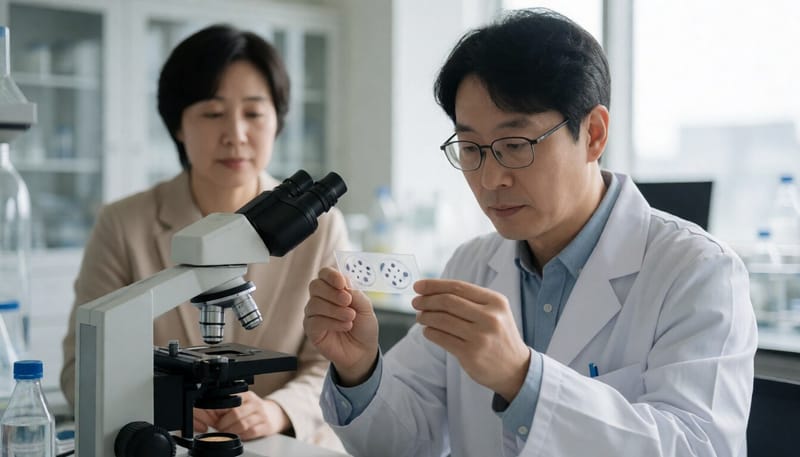 실험실에서 합성세포 관련 연구를 진행하는 모습