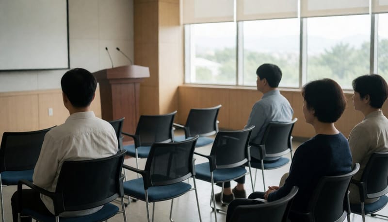 식품 안전 관리 설명회가 열리는 회의실 전경