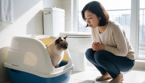 고양이 화장실 체류시간 길어지면 변비도 의심해야