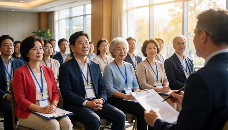 자살예방 네트워크 포럼에서 발표를 듣는 참석자들의 모습