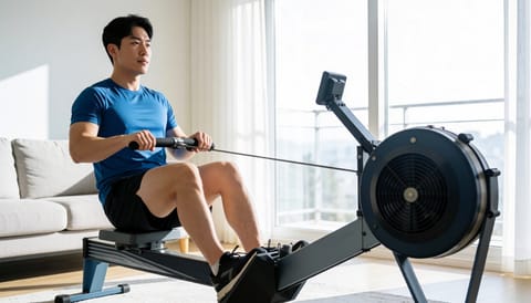 집에서 전신운동 로잉머신, 처음 탈 때 자세부터 점검하자