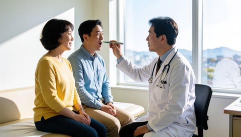 목 따갑고 침 삼키기 힘든데 열까지 난다면 편도염 의심