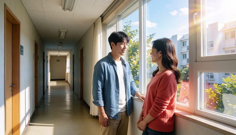 명절 연휴 인적이 드문 아파트 복도 모습