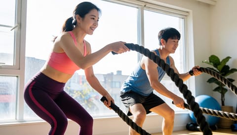 홈트 인기 배틀로프, 초보자가 알아야 할 기본자세와 주의점
