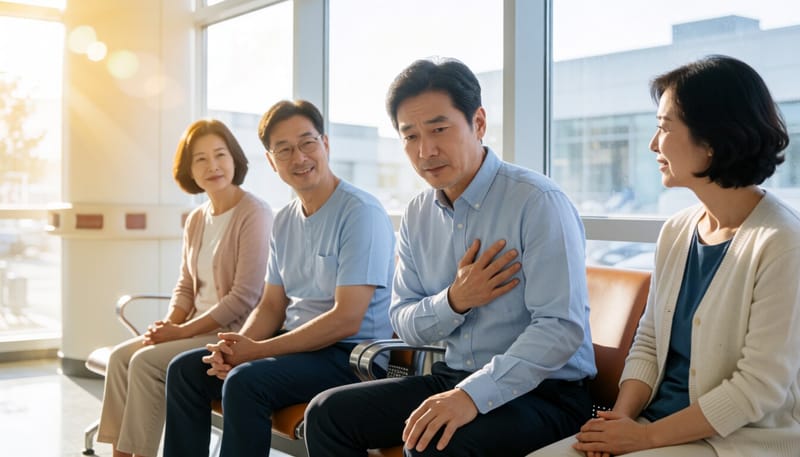 가슴 통증으로 병원 응급실을 찾은 남성
